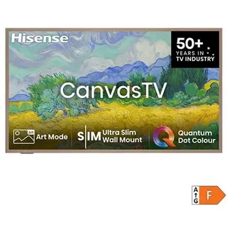 HISENSE 55''/139cm Canavas Frame 4K QLED, EEK F Smart TV, Kunstmodus Sprachassistenten 55S7NQ Canvas