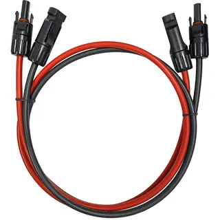 Profi-Verbindungskabel Verlängerungskabel beidseitig Solarstecker Solarkabel rot/schwarz 6mm2 inkl. montierter Solar-Stecker... (4 mm2-1 m)
