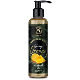 Massageöl Orange 200ml - Orangenöl - Mandelöl - Traubenkernöl - Jojobaöl - Rosmarinöl - für alle Hauttypen - Entspannung