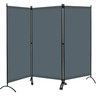 Woltu Paravent 3 Teilig, 255x182 cm Raumteiler freistehend, Trennwand Balkon Sichtschutz Stellwand Faltbar, Stellwand Sichtschutzwand innen outdoor,