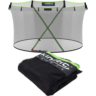 Kinetic Sports Trampolin Sicherheitsnetz für Ultimate Pro Gartentrampoline ø Mit Reißverschluss und Sicherheitsclips, UV beständig, Ersatznetz Fangnetz Schutznetz für Ø 366 cm