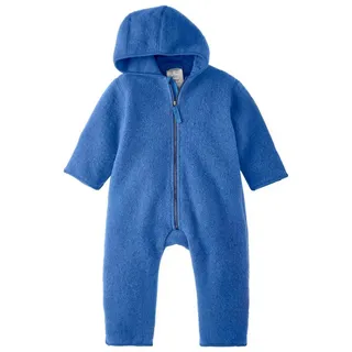 hessnatur Wollfleece Overall in mittelblau | Gr.: 50/56