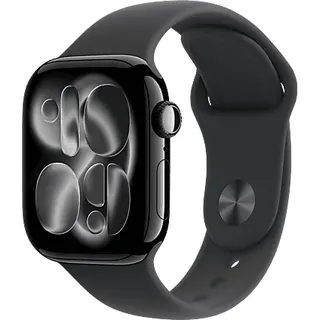 Apple Watch Series 11 GPS 42mm Jet Black Aluminium Sport Band black S/M
