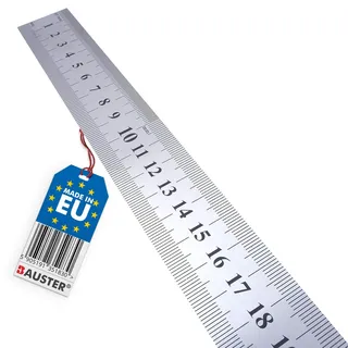 BAUSTER® Lineal Metall 30 cm 60 cm 75 cm 100 cm, Metalllineal mit Zentimeter & Zoll, Stahlmaßstab, Stahllineale Zoll/MM Metalllineal, Werkstattlineal Profi, Robust & biegsames (100 cm (40 zoll))