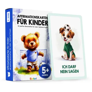 Fussball Geschenke Jungen [WM 2026] - Pädagogisch wertvolle Geschenkidee für Fussballfans (48 Affirmationskarten für mehr Selbstbewusstsein) - Fußball Karten für Kinder, WM 2026 Fanartikel