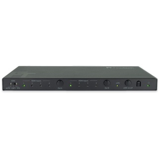 FeinTech VAX04201 HDMI eARC Pass Matrix Switch 4x2 für Soundbar und 2 Displays 4K 60Hz Dolby Vision Atmos