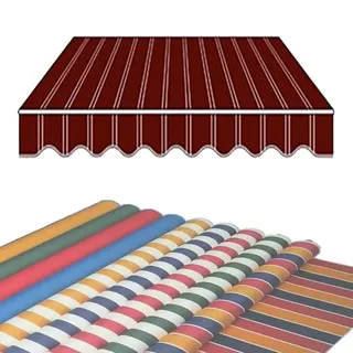YHDMDQ Markisenbespannung Für Einziehbare Klemmmarkise, Markisen Ersatzstoff, Markise Canvas Wasserdichtes Markisenstoffen Markisentuch Für Fenster Tür Markt(Red,2.5x2m/8.2x6.5ft)