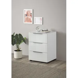 HBZ Nachtkommode Santorin Glas Weiß