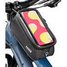 AARON Handy-Rahmentasche für Fahrrad, Handytasche wasserdicht, Handyhalterung für den Rahmen schwarz