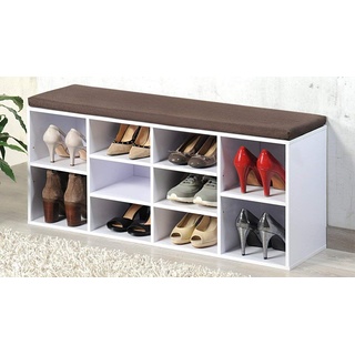KESPER Schuhschrank mit Sitzkissen weiß