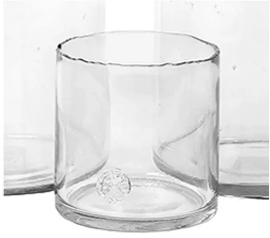 Glas-Zylinder mit Boden klar 12x12 cm