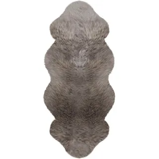 Heitmann Felle Fellteppich Lammfell KK 1,5 - Premium Qualität, fellförmig, Höhe: 70 mm, echtes Austral. Lammfell, besonders weich, auch ideal als Bettvorleger braun
