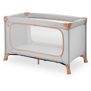 Hauck Reisebett Dream N Play Plus, Koralle, Greige, Textil, Kunststoff, Metall, 65x76x125 cm, Ausstieg, zusammenklappbar, Babymöbel, Babybetten, Reisebetten