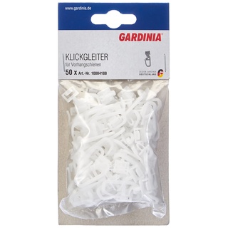 Gardinia Klick-Gleiter weiß, ABS, 4-mm-Laufkanal, 50