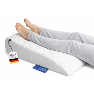 Home Oase Venenkissen Beine - Lagerungskissen Erwachsene zum Hochlegen - Beinkissen Beinhochlagerungskissen Stützkissen Keilkissen für Knie, waschbarer Bezug, Made in EU, 71 x 40 x 15 cm