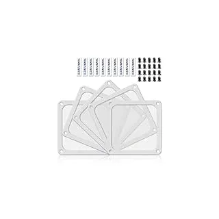 YIMATEECO Staubfilter PC Lüfterabdeckungen 140mm Ultrafein Nylon 80 Maschen Filter für Computer-Kühlerlüfter, Lüfterabdeckung mit Magnetischer Rahmen, PC Lüftergitter (Nylon, 140 * 140mm, 5Stü, Weiß)