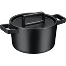 Bräter WMF "Flavour, Gusseisen Bräter Induktion, Schmortopf emailliert", schwarz, H:17,5cm Ø:24cm, Töpfe, Gusseisen-Kochgeschirr, Deckel mit Kondensationsnoppen