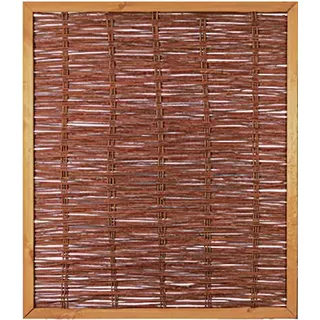Tetzner & Jentzsch FAKO Weidengeflechtzaun mit umlauf. Rahmen 120 x 140 cm