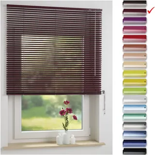 LIEDECO Aluminium-Jalousie 50 x 160 cm Rot