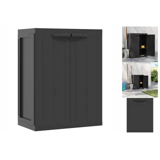 vidaXL Gartenschrank Schwarz 65x37x85 cm PP