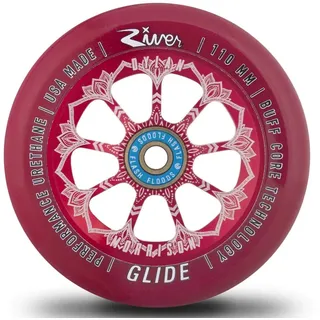River Wheel Stunt-Scooter Rolle 110mm + Flash Flood Kugellager +Fantic26 Sticker (Dylan Morrison (Rot/Pu Rot))