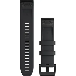 (22 mm, Silikon, Rostfreier Stahl, Uhrenarmband, Schwarz