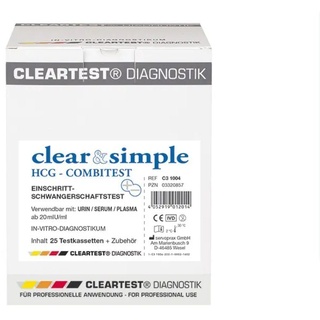 CLEARTEST Clear & Simple HCG Combi Schwangerschaftstest (25-er Pack)