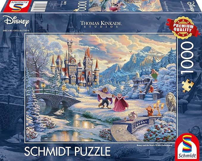 Schmidt Puzzle 59671 - Disney Die Schöne und das Biest: Zauberhafter Winterabend [1.000 Teile] (Neu differenzbesteuert)