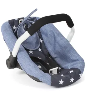 Bayer Chic 2000 Puppen-Autositz für Baby-Puppen, Puppentrage, Puppenzubehör, Autositz Sternchen Navy