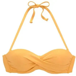 s.Oliver Bügeleinsatz-Bikini-Top Damen Gelb 34 Cup A