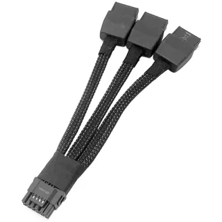 HSSDTECH 8pin x 3 auf 16pin (12+4) GPU-Stromversorgungskabel für RTX4090 RTX4080 12VHPWR GPU Power Supply Cable 16AWG (15cm)