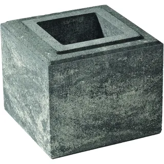 WESERWABEN® Mauersteine Vario-Line® Long Anthrazit-weiß meliert Mauerstein 1⁄2