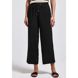 STREET ONE Stoffhose High Waist schwarz 38
