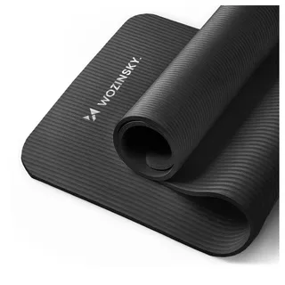 wozinsky Trainingsmatte 181 x 63 x 0,9 cm Gymnastikmatte für Yoga schwarz schwarz 181cm
