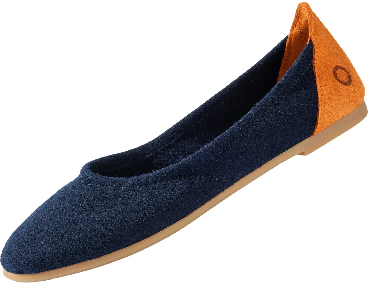 Baabuk Damen Wool Ballerina Schuhe (Größe 37, blau)
