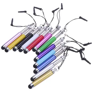 PartyKindom 12 ausziehbare kapazitive Stylus-Stifte mit Kugelzug, kapazitiver Eingabestift, Handschrift, kapazitive Stifte, kompatibel für Geschenke (zufällige Farbe)