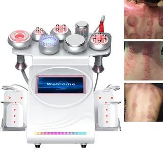 Cavitation Machine, 80K RF 9 In 1 Body Sculpting Machine Cellulite Burning Removal Machine Skin Rejuvenation Multifunctional Body Facial Beauty Machine, for Face Waist Thigh and Buttock