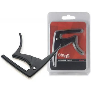 Stagg 21300 Trigger CAPO Ukulele Kapodaster schwarz