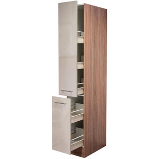 Flex-Well Exclusiv Apotheker-Hochschrank Orlando 30 cm Kaschmir Glanz-Sonoma Eic