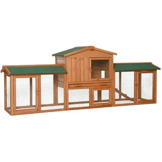 LIONTO Kleintierstall 212 x 52 x 85 cm braun