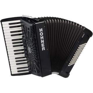 Hohner Bravo III 72 silent key schwarz Akkordeon