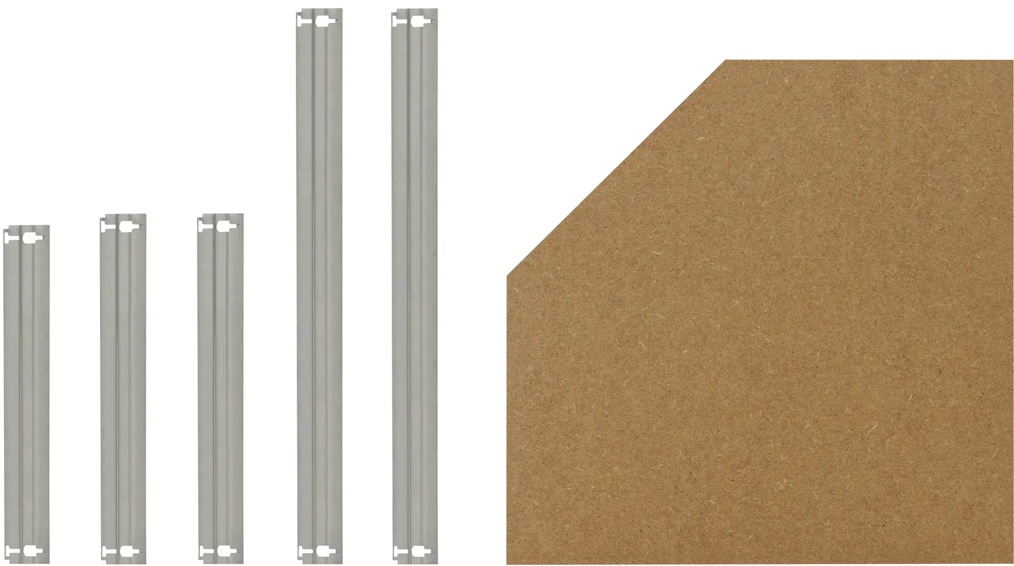 shelfplaza® HOME HDF-Boden Komplett Set Eckregal 60x60 cm in verzinkt