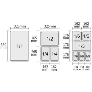 HENDI Budget Line, GN 1/4, 2,8L, 265x162x(H)100mm,