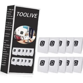 10 Stück Staubsaugerbeutel für Rowenta Hygiene ZR200520 ZR200720 Staubbeutel kompatibel mit Rowenta Compact Power X-Trem Power und Silence Force