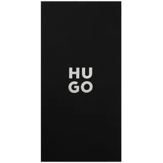Hugo Badetuch Stacked Logo Towel, Baumwoll-Terry, mit plakativem Logo schwarz