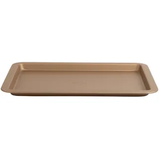 Russell Hobbs RH01690GEU7 Opulence 37cm Backblech - große antihaftbeschichtete Auflaufform, Rechteckig Ofenblech, Backformen aus Kohlenstoffstahl, PFOA-frei Gemüsebratblech, ofenfest bis 220°C, Gold