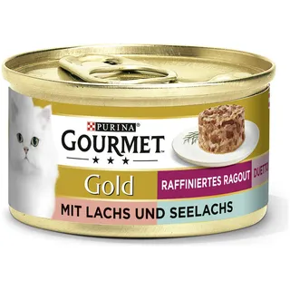 Purina Gourmet Gold Raffiniertes Ragout Duetto mit Lachs und Seelachs