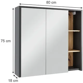 Vicco Spiegelschrank, Viola, 80 x 75 cm
