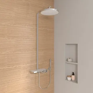 Villeroy & Boch Embrace Duschsystem, mit Thermostat inklusive Ablage, Kopfbrause Ø 300 mm, Thermostat Ø 300 mm, TVS10802100061,