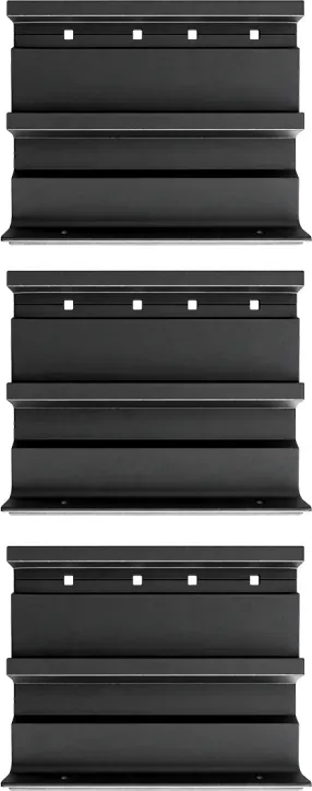 ECTIVE 3in1-Adapter für Thule & Fiamma Wandhalterungen 3 Stück für 35 x 2 Meter Markise Schwarz